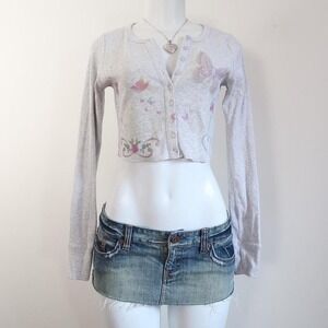 y2k butterfly thermal cardigan coquette soft girl